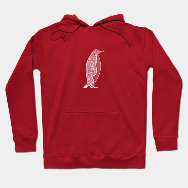 Emperor Penguin - hand drawn arctic animal design Hoodie by Green Paladin